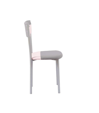 Pack De 4 Sillas Md-salar Tapizadas En Polipiel Gris/rosa Pastel, 89cm(alto) 43cm(ancho) 4_3