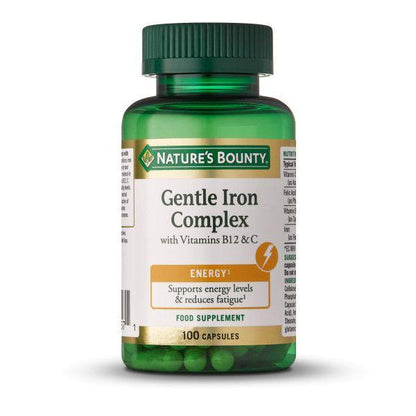 Ferro complexo suave com vitamina C e B12 100 cápsulas Nature's Bounty