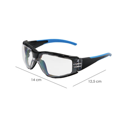 Gafas De Seguridad Acolchadas Cristales Transparentes Con Patillas Engomadas En/166