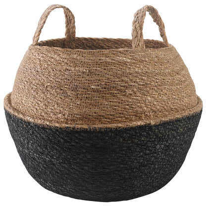 Maceta Con Asas Negro Ø 45 X 36 Cm 100% Hierba Marina_0