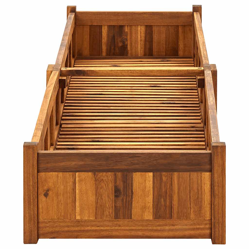 Arriate De Madera De Acacia 200x50x25 Cm_4