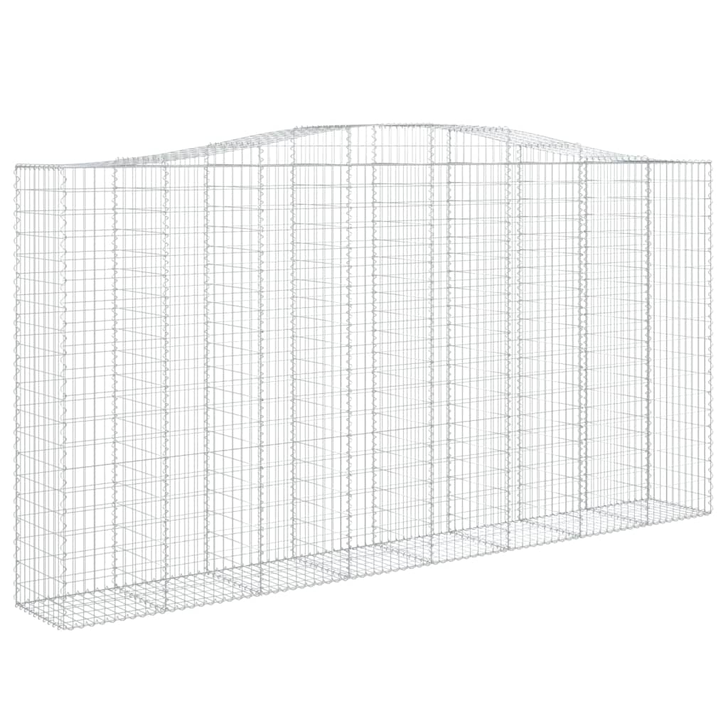 Cestas De Gaviones 5 Uds Forma De Arco Hierro 400x50x200/220 Cm_2