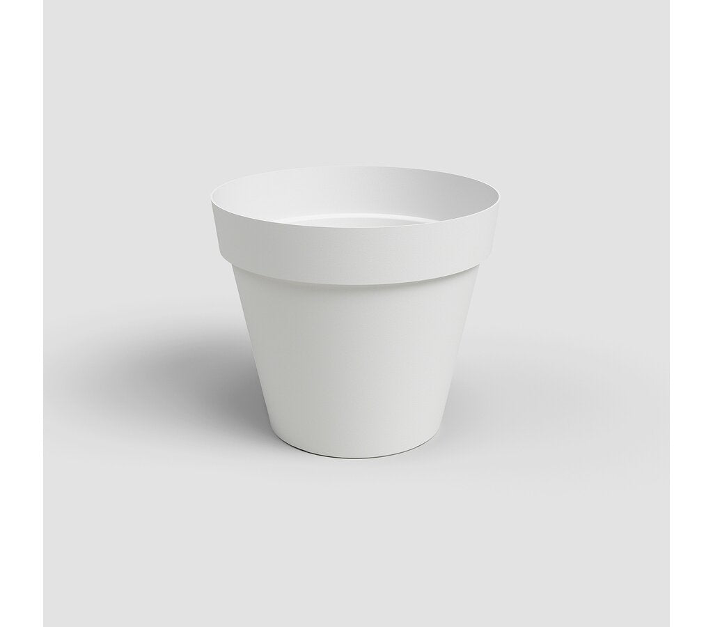 Artevasi Macetero Capri Vaso Blanco De Plástico Reciclado 50cm_0