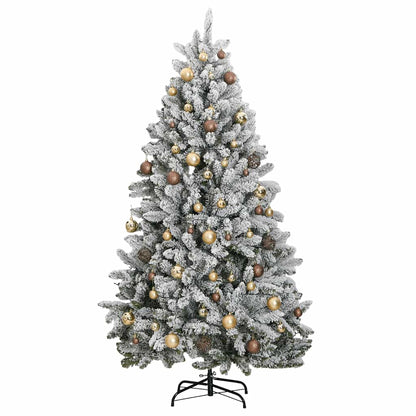 Vidaxl Árbol De Navidad Artificial Con Bisagras 300 Led Y Bolas 210 Cm_3