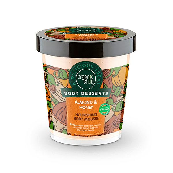 Mousse Corporal Nutritiva de Amêndoa e Mel da Organic Shop 450 ml
