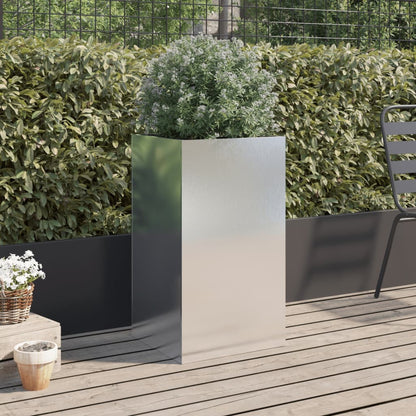 Jardinera De Acero Inoxidable Plateado 42x38x75 Cm_2