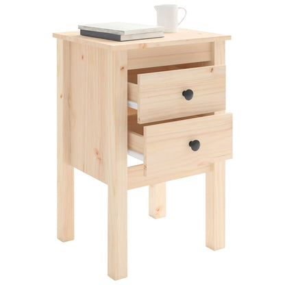Mesitas De Noche 2 Uds Madera Maciza De Pino 40x35x61,5 Cm_2