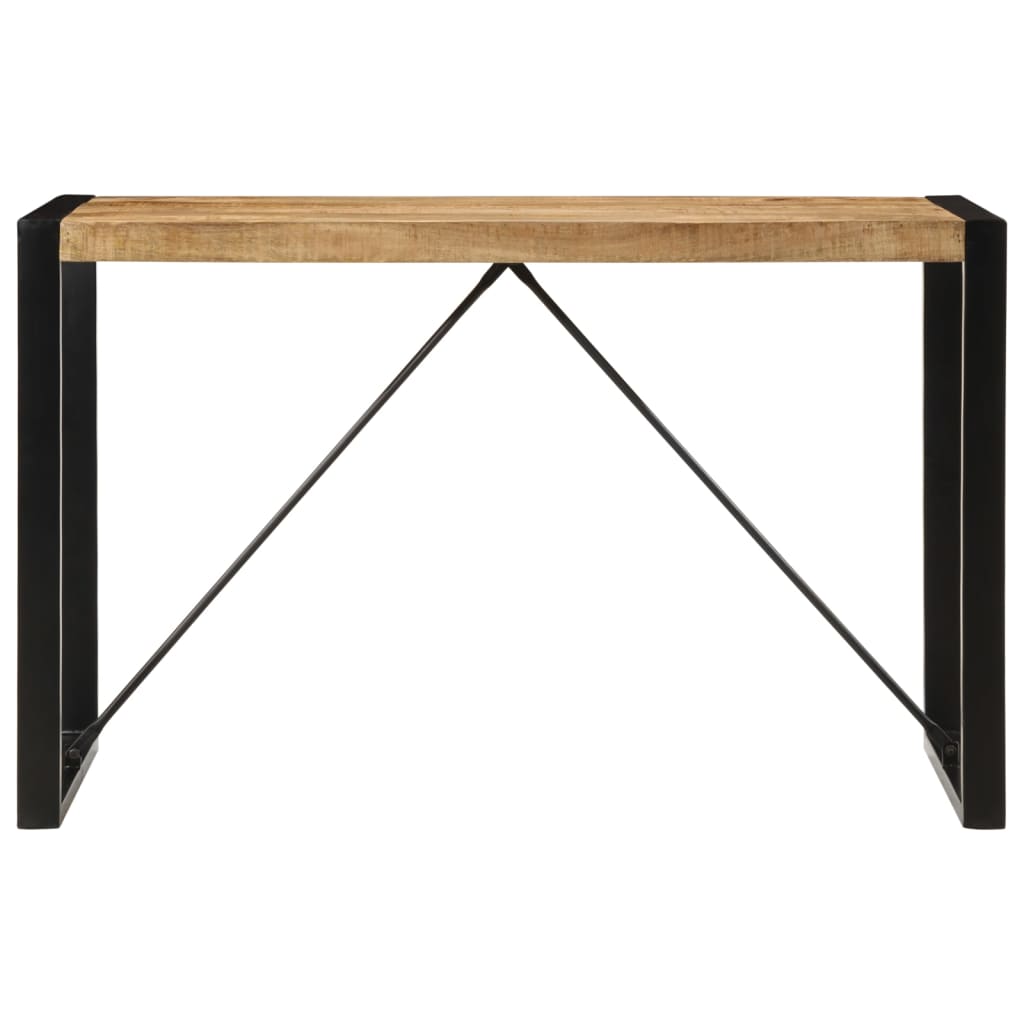 Mesa De Comedor Madera Maciza De Mango Rugoso 120x55x76 Cm_0
