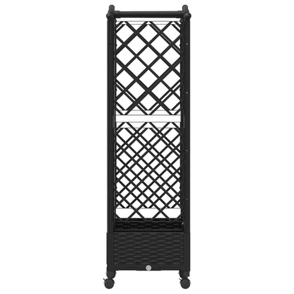 Cama Elevada Con Trellis Y Techo Negro 124 X 40 X 129 Cm Pp_3