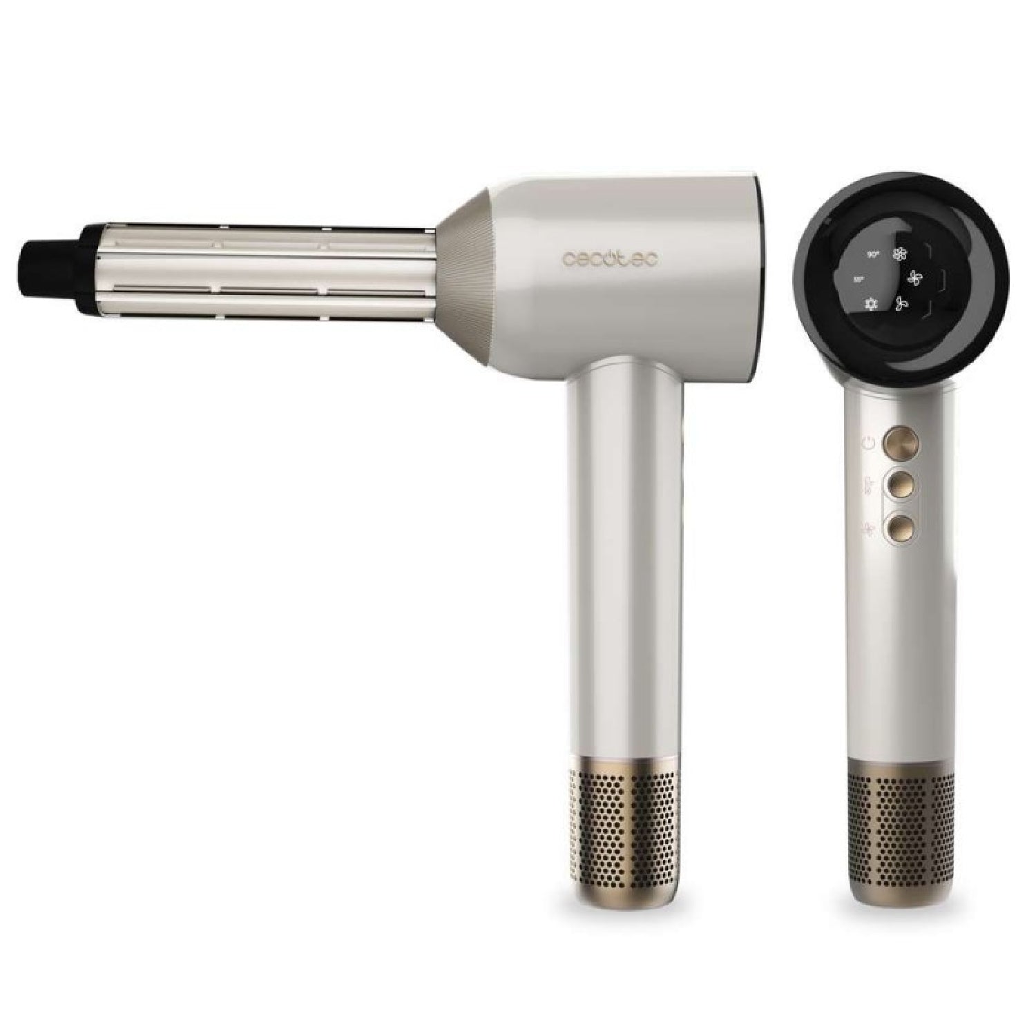 Cecotec Secador De Pelo Motor Brushless Y Tecnología De Plasma Dryglam Waves Champagne. 1600w_3