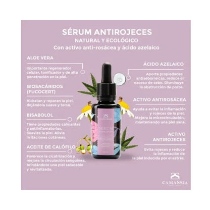 Soro natural anti-vermelhidão, Camassia, 30ml