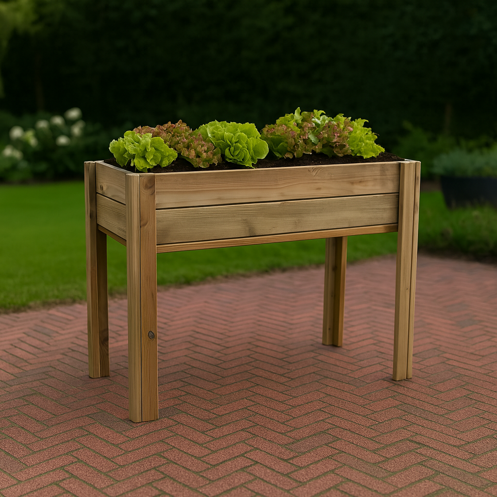 Mesa De Cultivo Nika Madera Rectangular 100x50x74 Cm - Vidahuerto._1