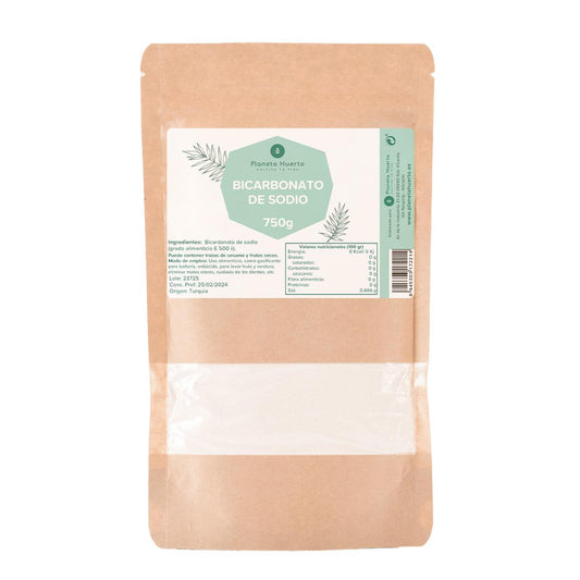 Bicarbonato de sódio de qualidade alimentar Planeta Huerto 750g