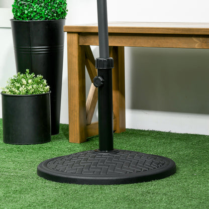Outsunny Base De Sombrilla De Hormigón 14 Kg Para Mástil De Ø32-38 Mm Ø46x34 Cm_1