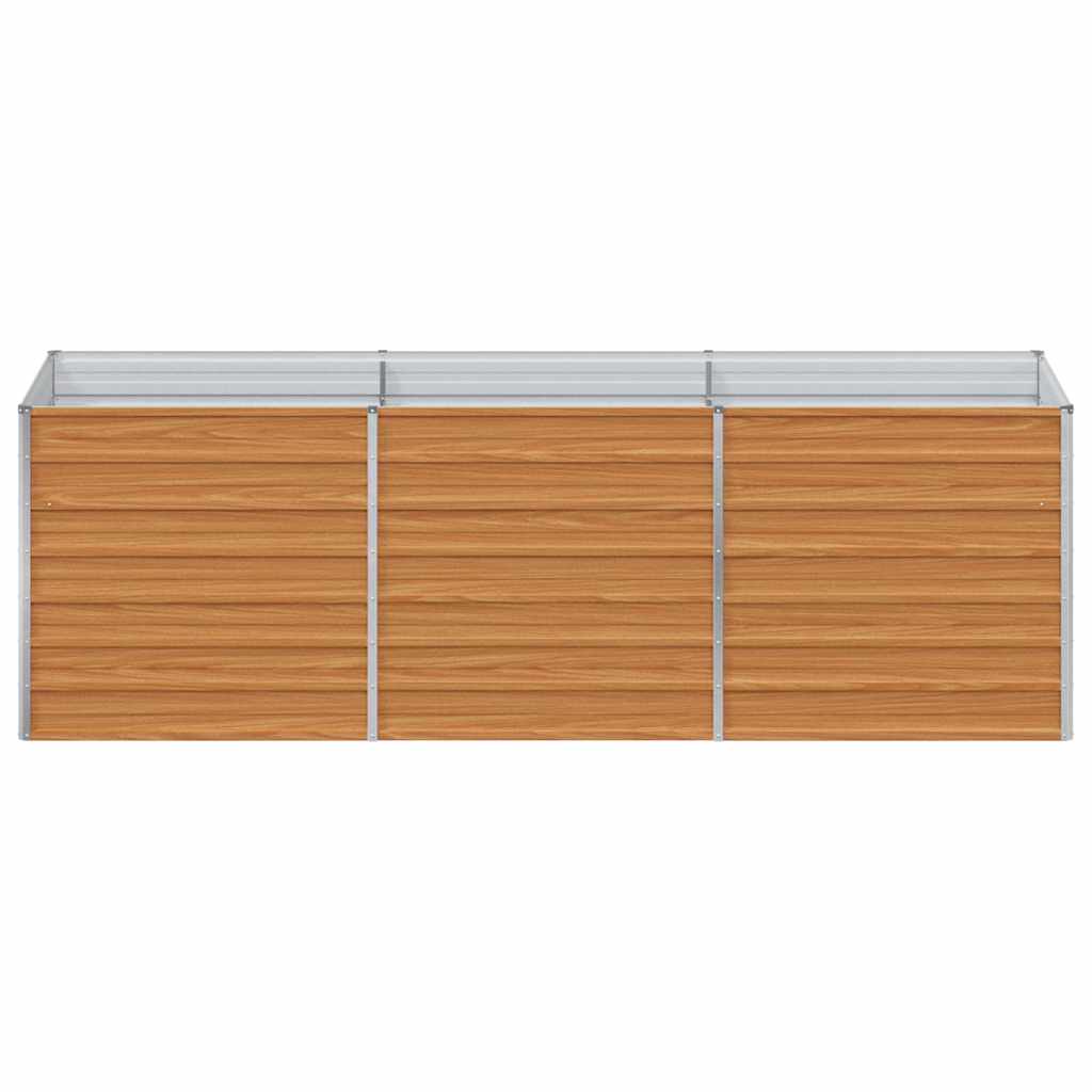 Arriate Elevado Marrón Claro 240 X 80 X 77 Cm Acero Galvanizado_4