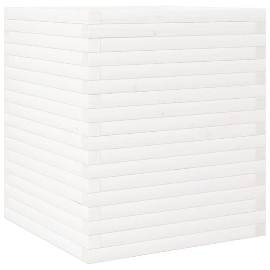 Jardinera Madera Maciza De Pino Blanco 60x60x68,5 Cm_0