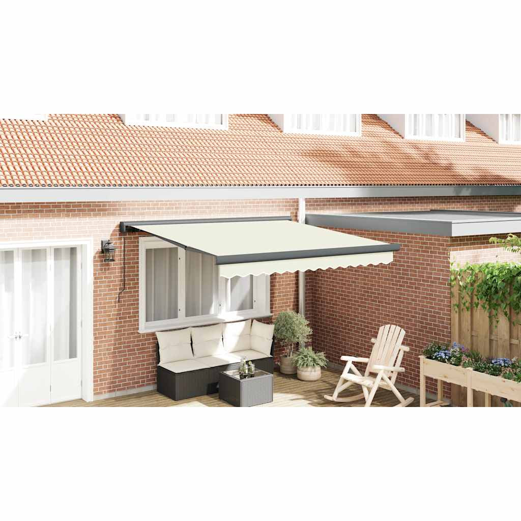 Vidaxl Toldo Retráctil Aluminio Y Tela Color Crema 3x2,5 M_3