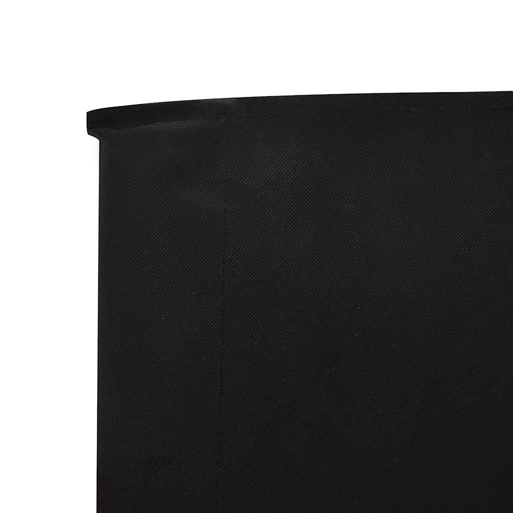 Vidaxl Paravientos De Playa De 3 Paneles Tela Negro 400x80 Cm_3