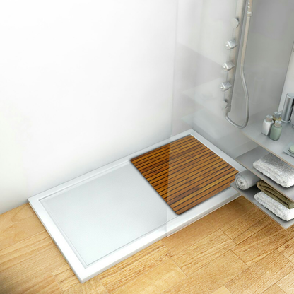 Tarima Para Ducha Y Baño Cuadrada 71 X 71 Cm De Madera De Teca Certificada_4