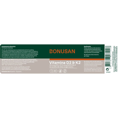 Vitamina D3 &amp; K2 Bonusan