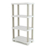 Estante de 70 cm com 4 prateleiras economizadoras de espaço, bege