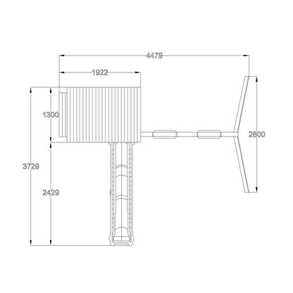 Parque Infantil Masgames Teide Xl Con Columpio Individual._1