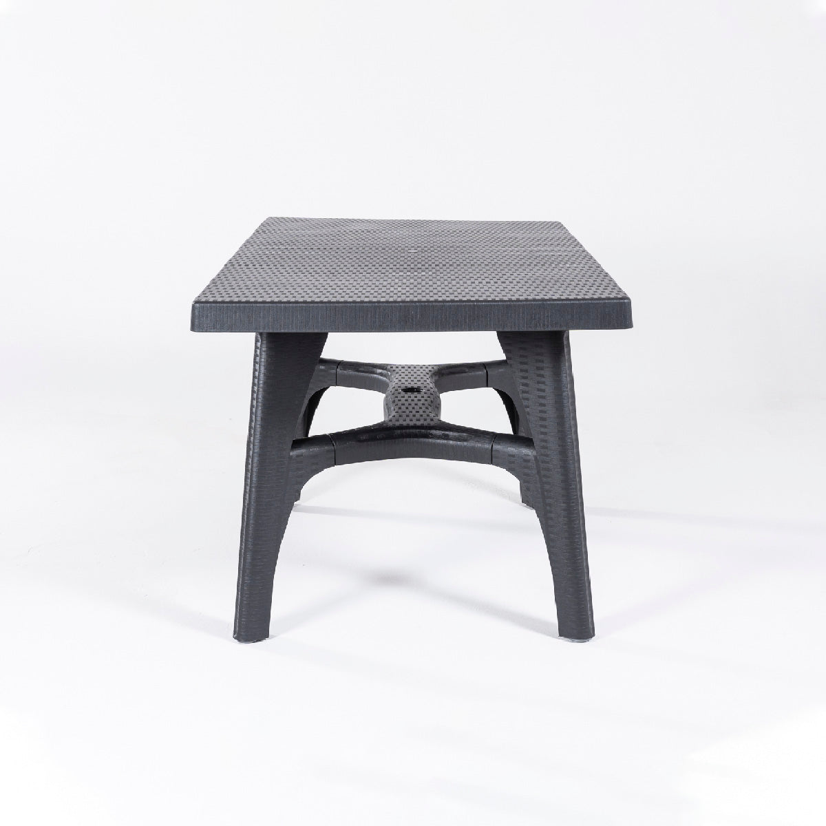 Mesa Jardín, Resina, Color Antracita, 140x73x80 Cm_3