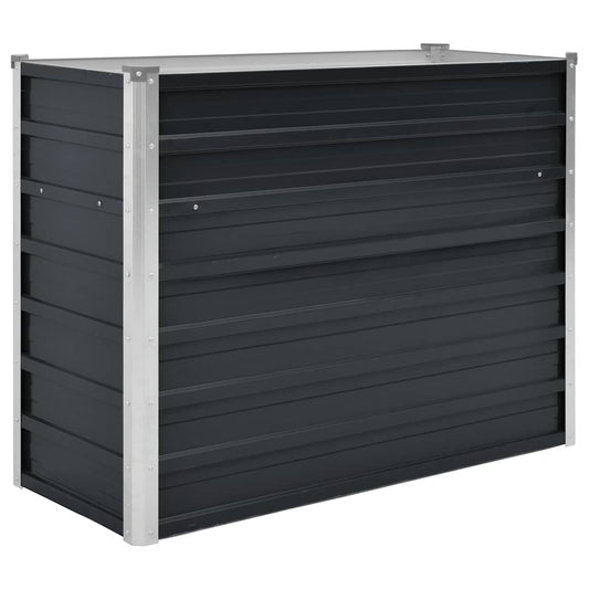 Arriate De Acero Galvanizado Gris Antracita 100x40x77 Cm_0