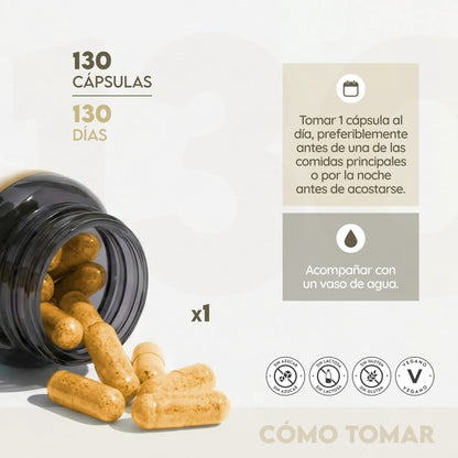 Curcumin Biotics + Piperina 130 días Antiinflamatorio N2 Natural Nutrition 130 cápsulas