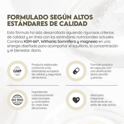 Ashwagandha KSM-66 90 días Relajación N2 Natural Nutrition 180 cápsulas
