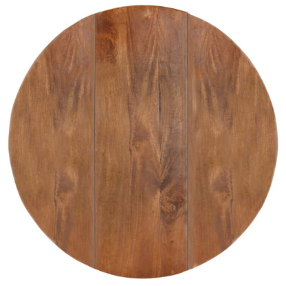 Mesa De Comedor Redonda De Madera Maciza De Mango 110x76 Cm_3