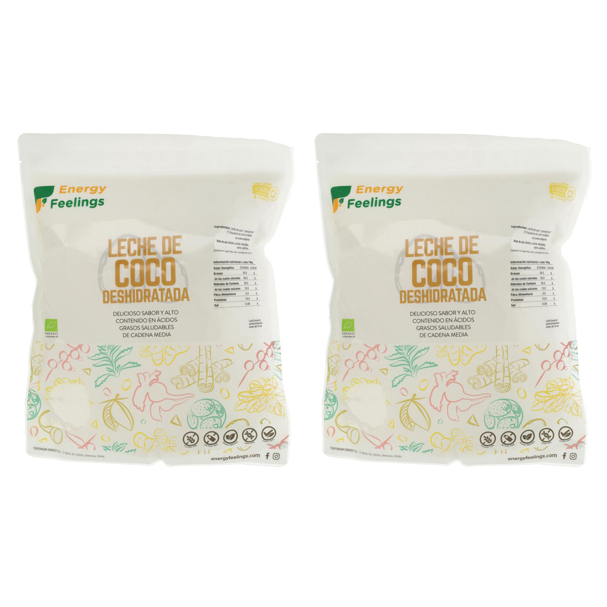 Embalagem 2x Leite desidratado COCO ECO: Doypack 1kg