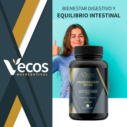 Probiodigest Vecos 60 Cápsulas | Digestión Pesada Y Gases | Enzimas Digestivas + Probióticos_1