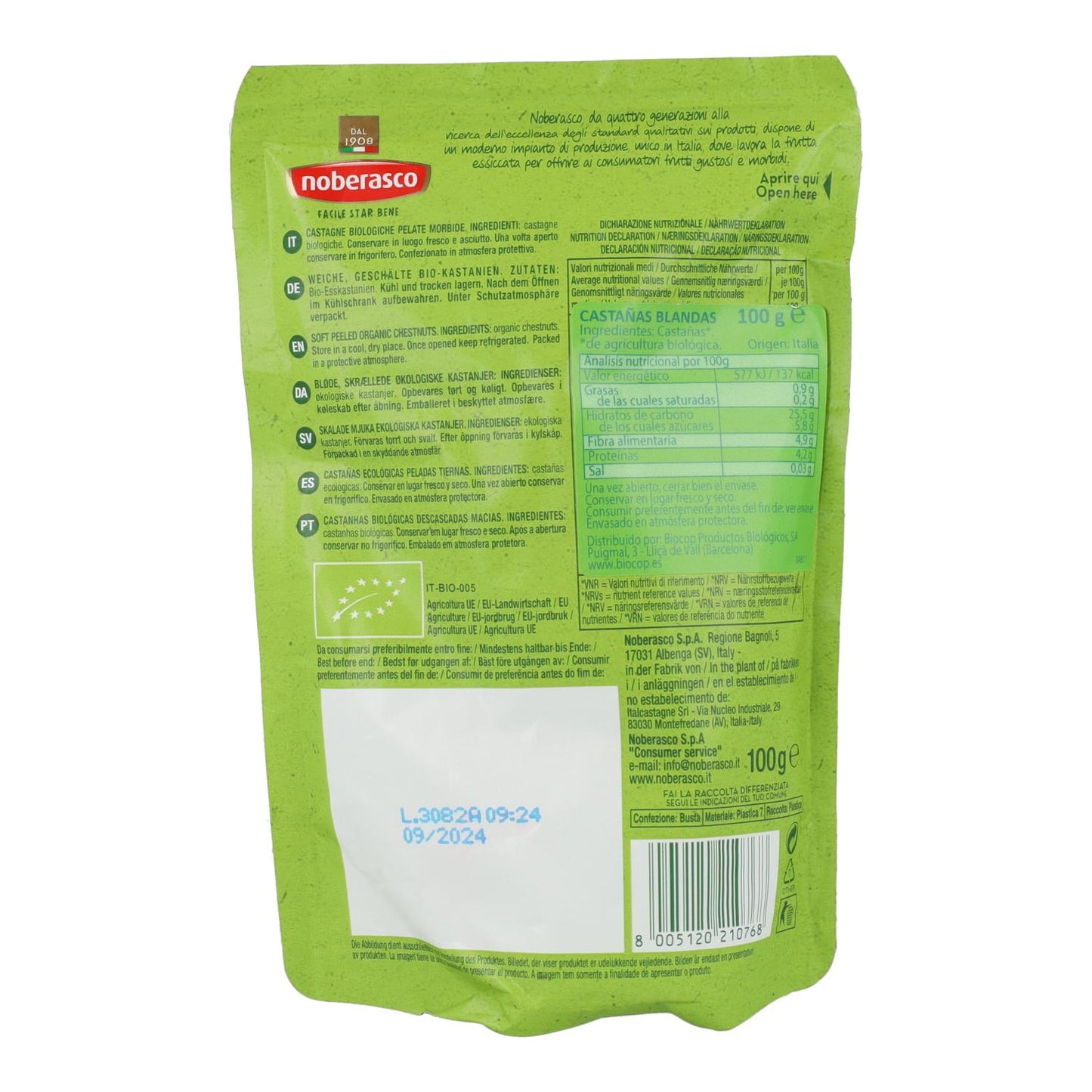 Castanhas macias Noberasco 100 g