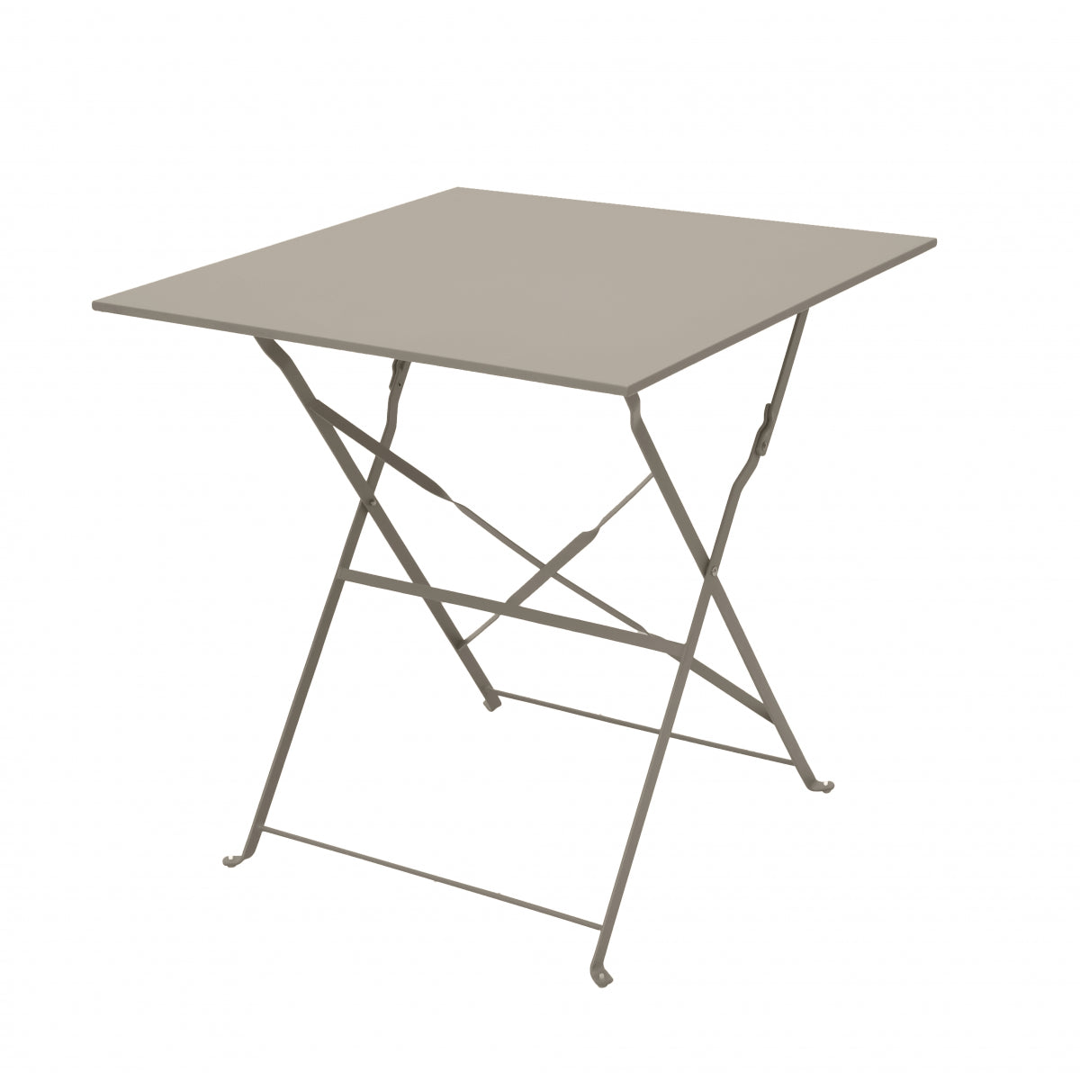 Mesa De Jardín Plegable Bistrot Cuadrada 2 Personas Gris 70x70cm- Mobiliario De Jardín_0