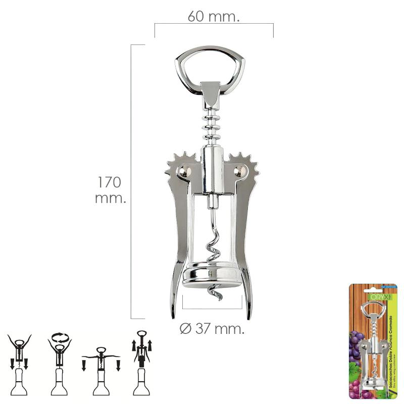 Sacacorchos Doble Palanca Cromado_0