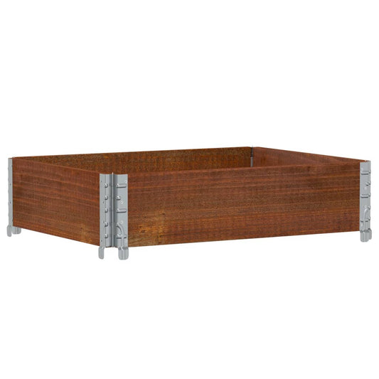 Jardinera De Madera Maciza De Pino Marrón 80x60 Cm_0