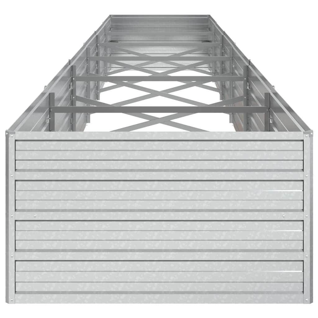 Arriate De Acero Galvanizado Plateado 480x80x45 Cm_4