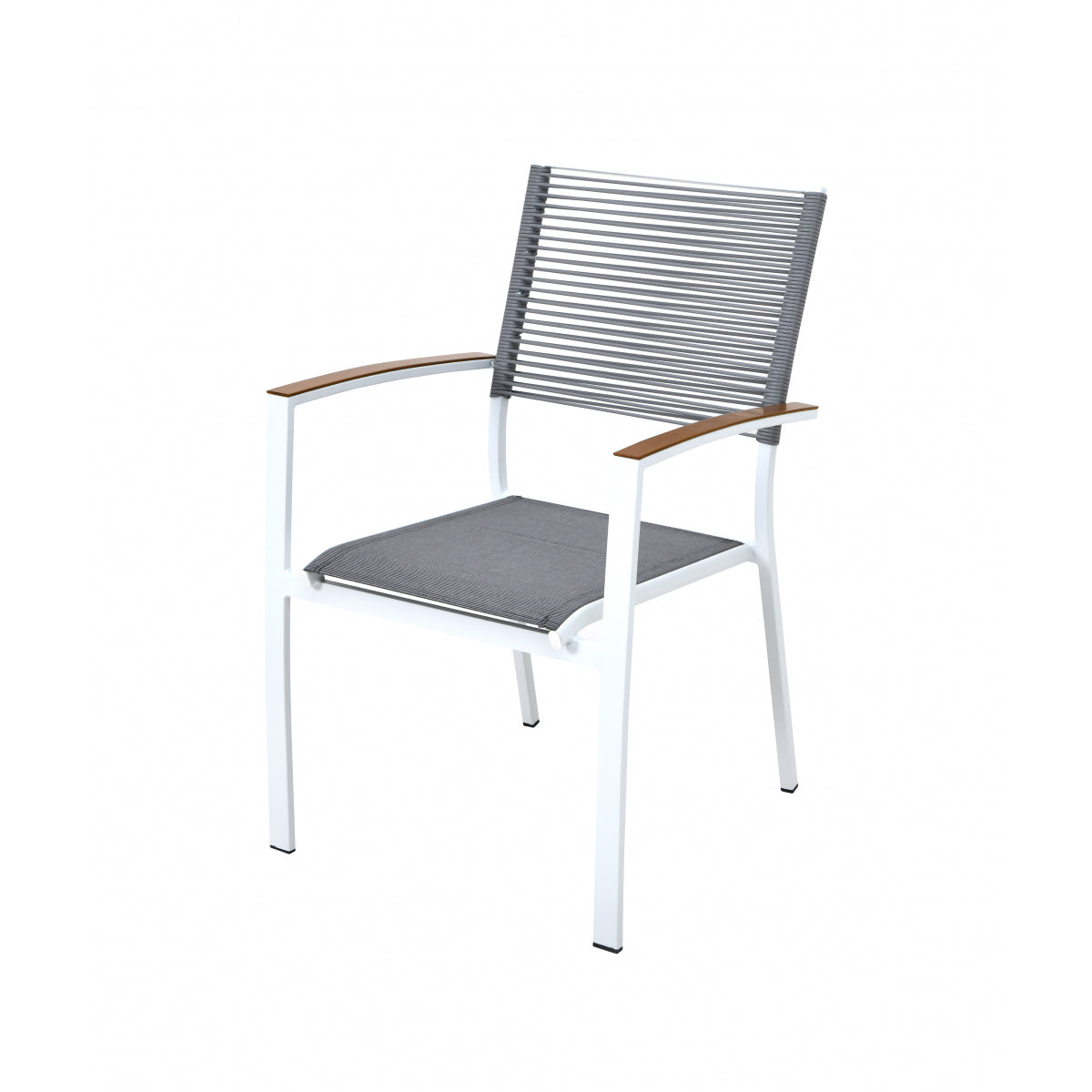 Magnolia Conjunto De Comedor De Exterior 6 Sillones + 1 Mesa De Cristal, Acero Y Texaline_2