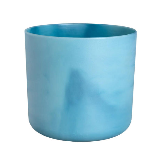 Vaso redondo reciclado Elho Ocean, azul Atlântico, 18 cm