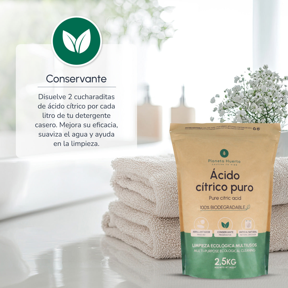 Embalagem 6xÁcido Cítrico Planeta Huerto 1 Kg
