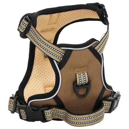 Arnés Para Perros Con Correa Y Collar Ajustable Marrón L_2