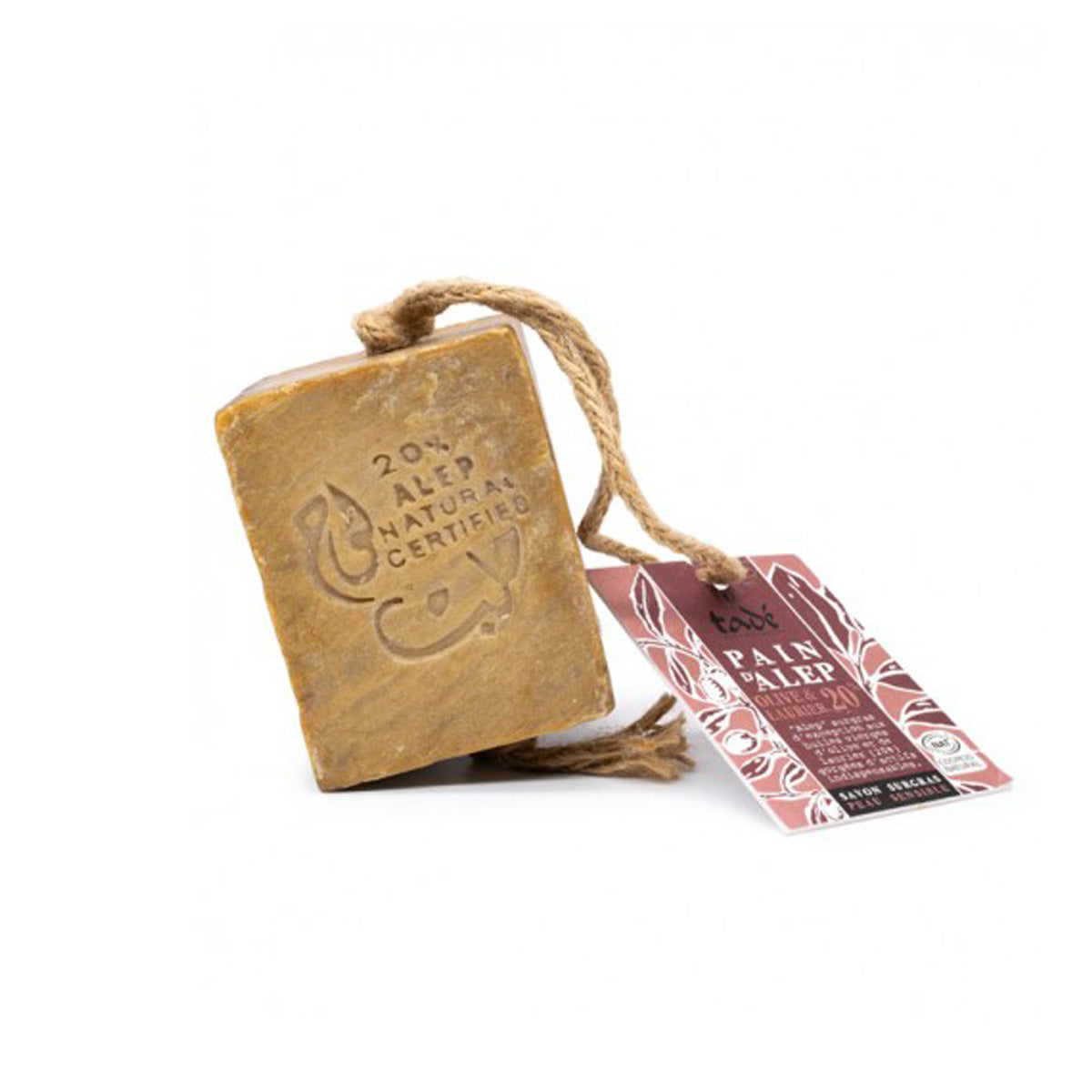 Sabonete Tadé Alepo 20% Louro. 190g. Fora da caixa.