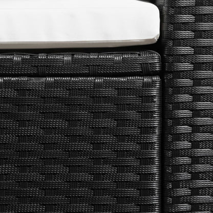 Vidaxl Set De Muebles De Jardín 4 Pzas Ratán Sintético Negro Y Blanco_5