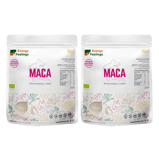 Embalagem de 2x Maca BIO em pó Energy Feelings 1kg