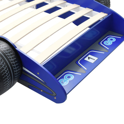 Cama Con Forma De Coche De Carreras Para Niños 90x200 Cm Azul / Vetonek_0