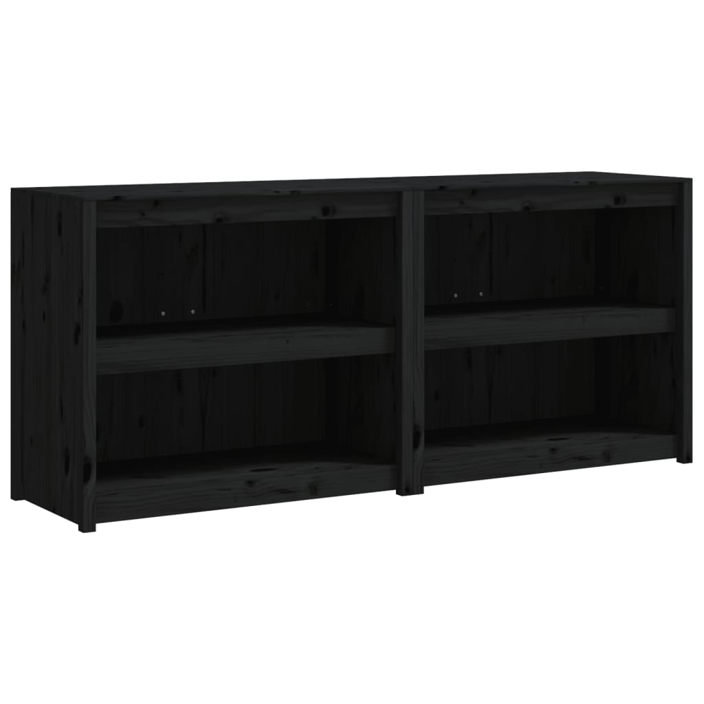 Muebles De Cocina De Exterior 2 Pzas Madera Maciza Pino Negro_1