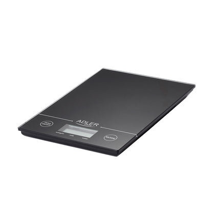 Báscula De Cocina Digital Extraplana, Medición 1gr, Hasta 5 Kg, Lcd, Función Tara, Vidrio Adler Ad 3138 Negro_4