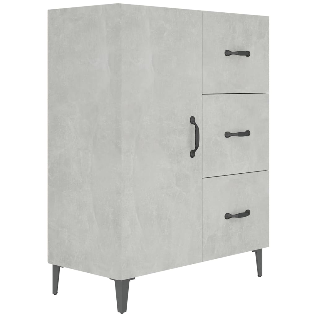 Aparador De Madera De Ingeniería Gris Hormigón 69,5x34x90 Cm / Vetonek_1