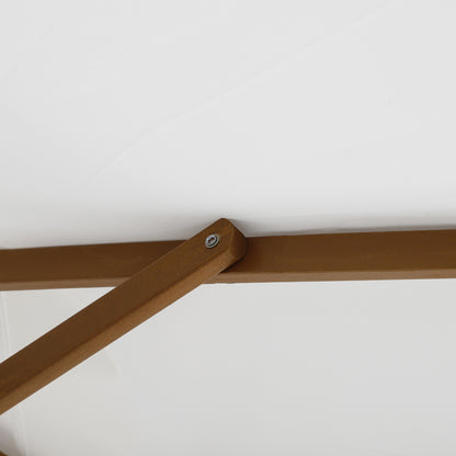 Outsunny Sombrilla De Jardín Ø250x230 Cm Con Poste Desmontable Blanco_4
